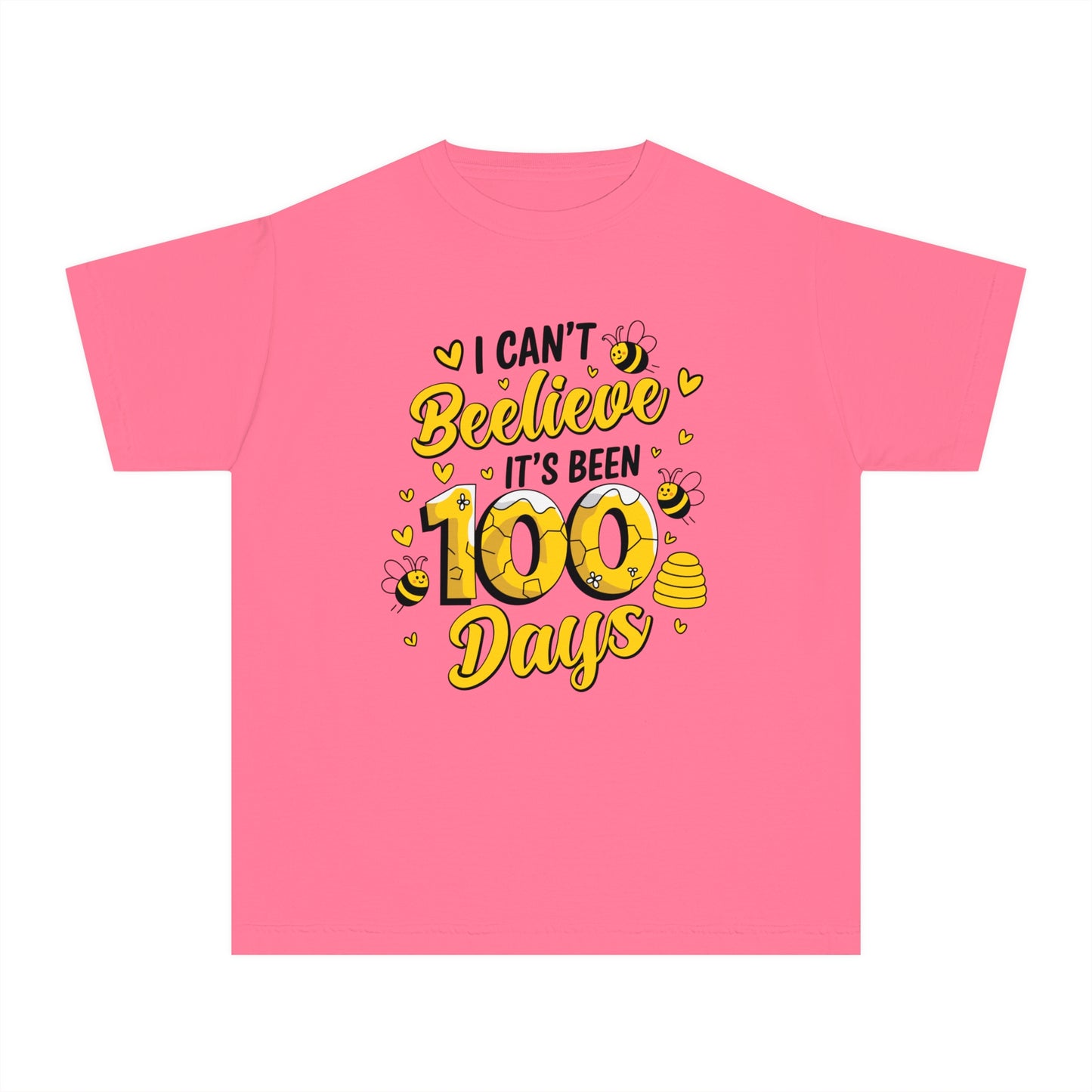 Youth I Can't Beelieve 100 Days Comfort Colors Tee