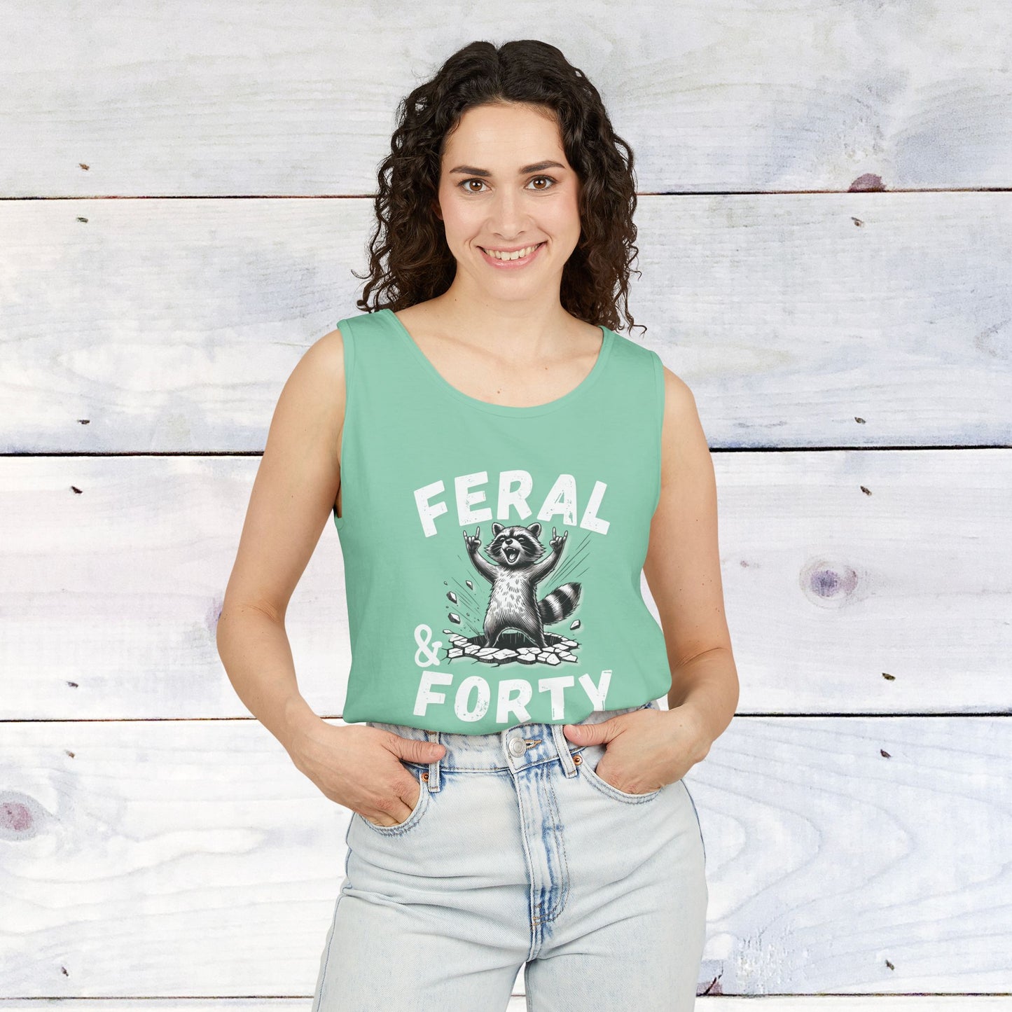 Feral & Forty Rockin' Comfort Colors Tank Top