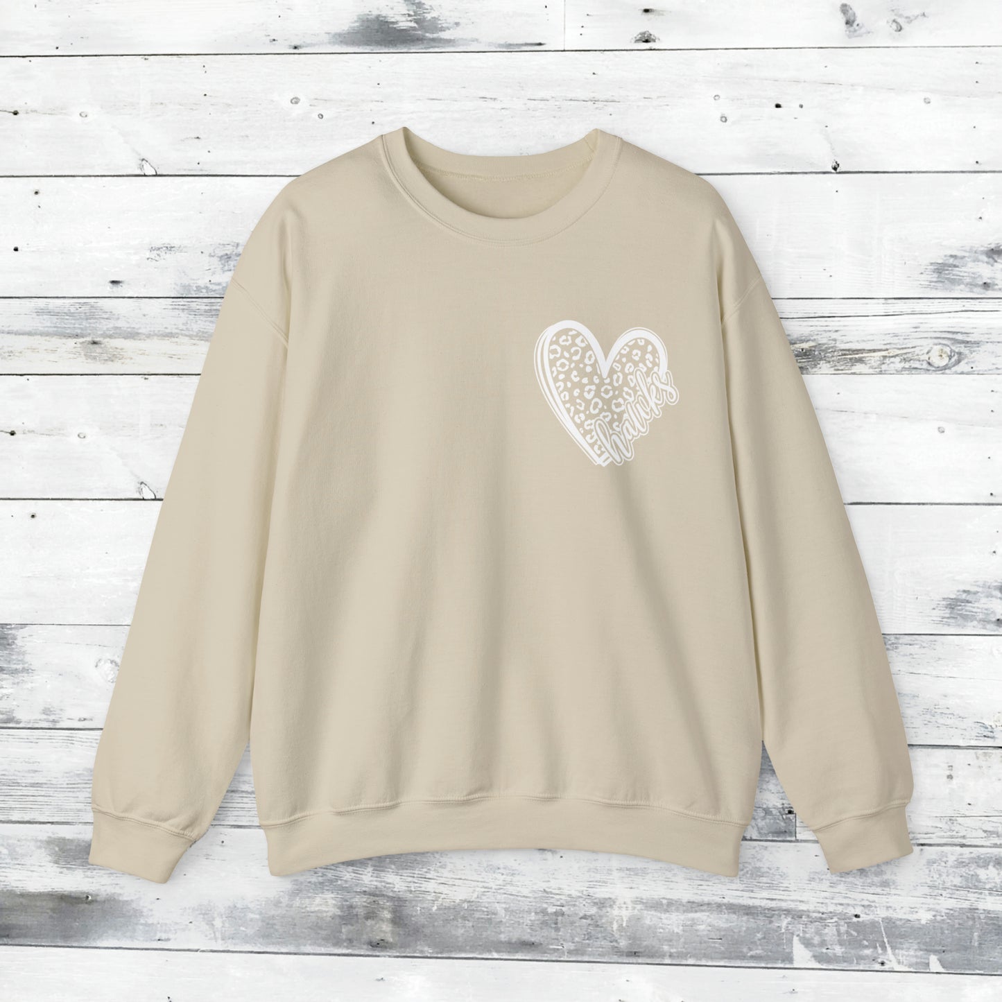 Hawks Cheetah Heart Sweater