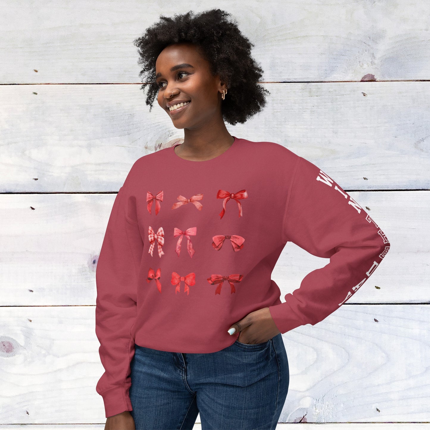 Heath Bow Sweater - Win the Day Sleeve - Comfort Colors