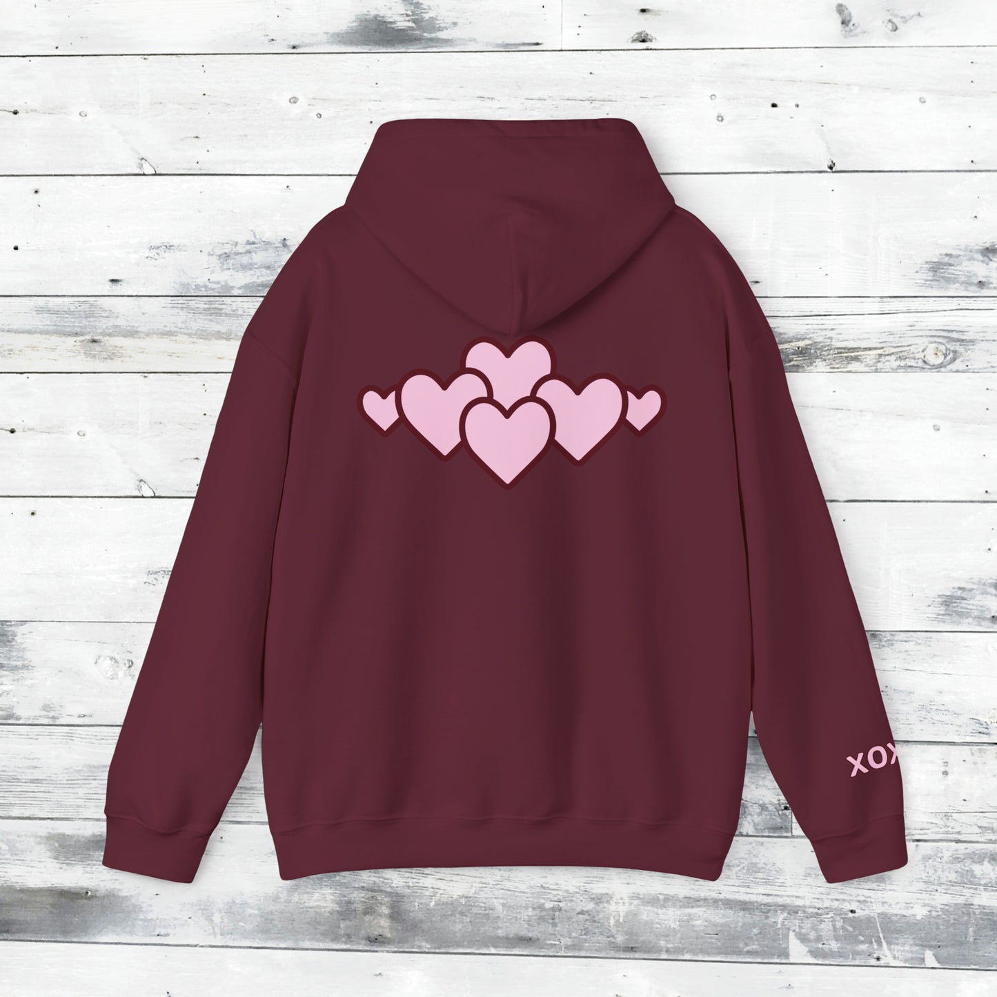 Valentines LOVE Hoodie - XOXO right cuff