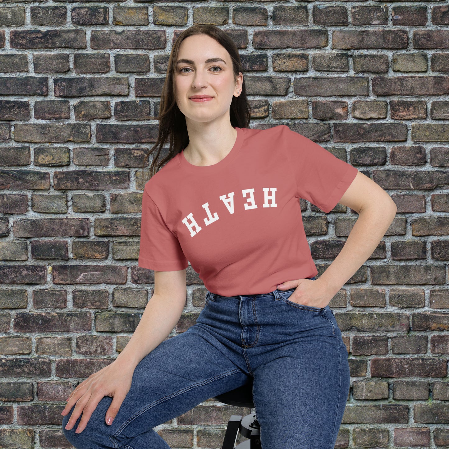 Upside down solid Heath T- Shirt