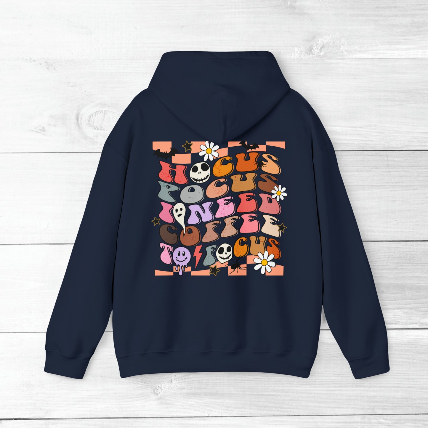Halloween Coffee Hoodie - Hocus Pocus I need Coffee to Focus Back