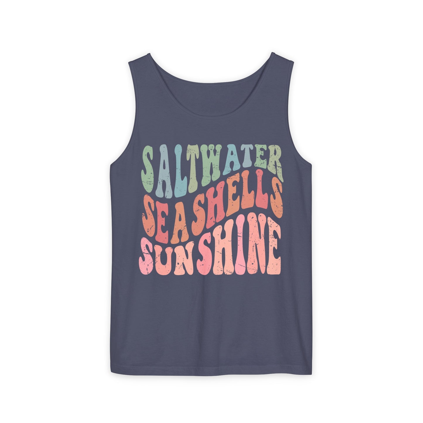 Saltwater, Seashells, Sunshine Tank - Comfort Colors