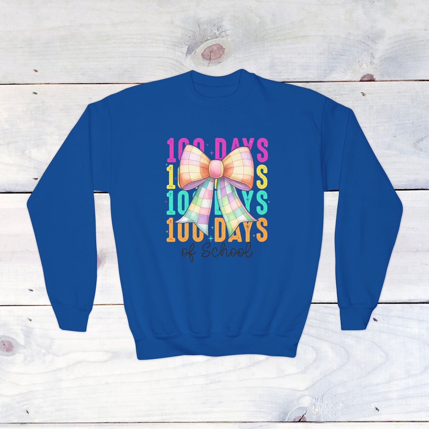 Youth 100 Days Disco Bow Crewneck Sweatshirt