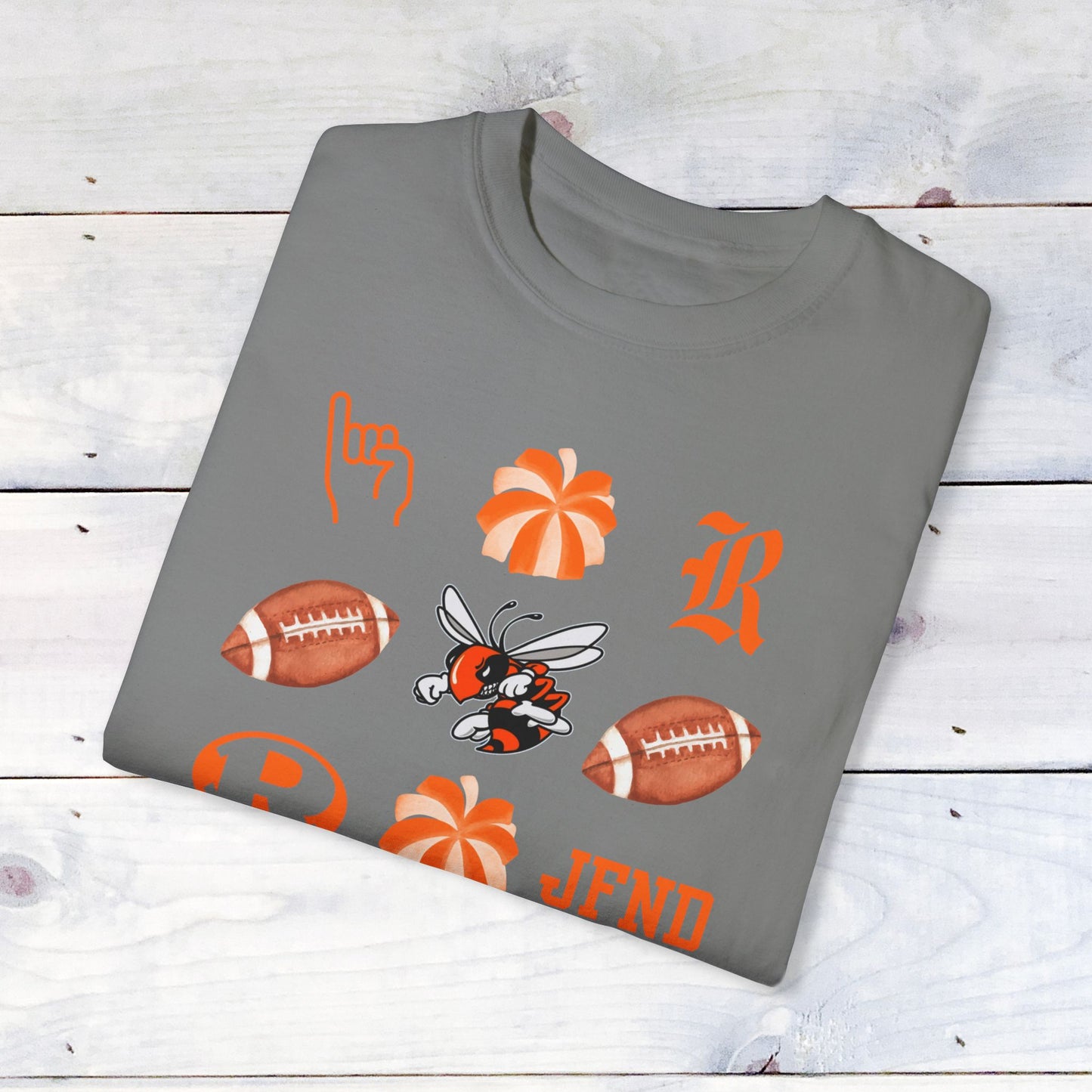 Rockwall Faves Pom & Footballs Grid Comfort Colors T