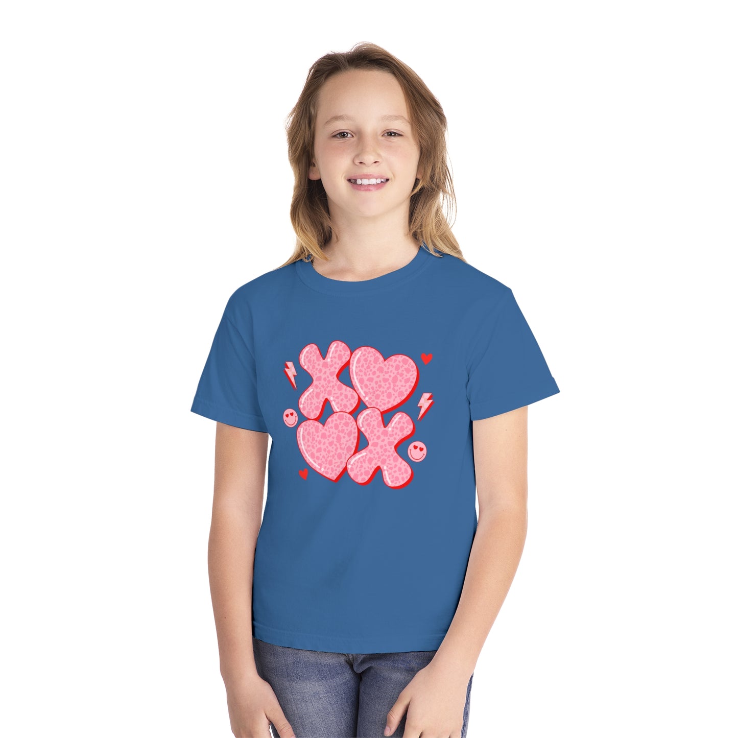 XOXO Cheetah Youth Comfort Colors Tee