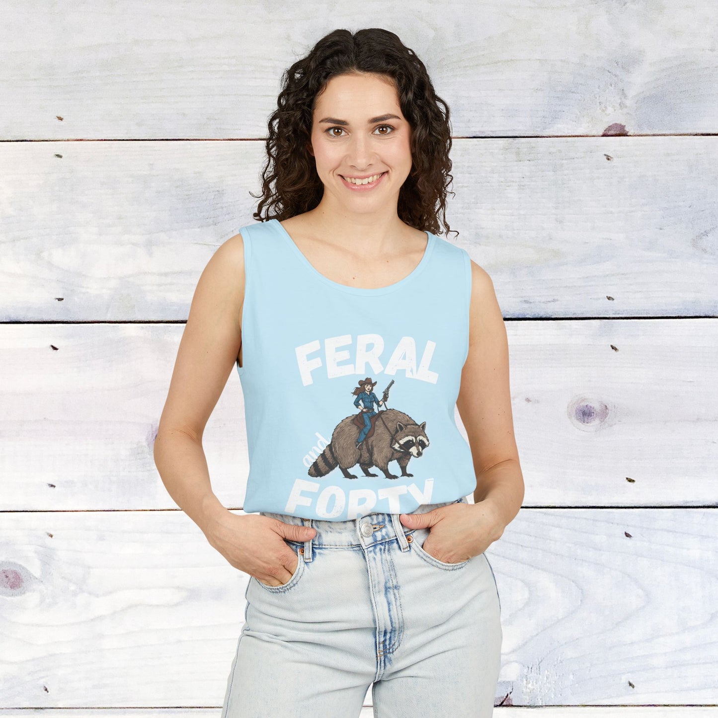 Feral & Forty Wild West Comfort Colors Tank Top