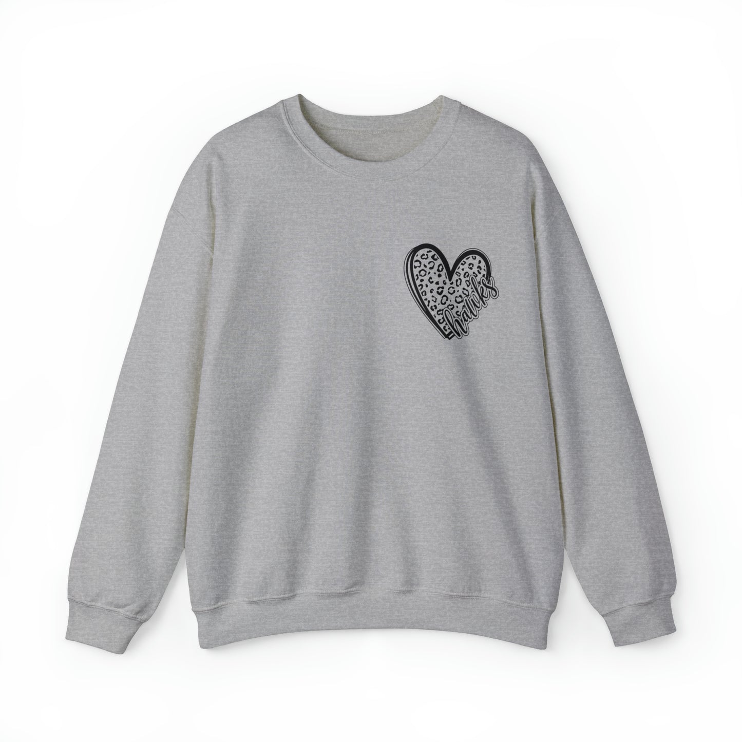 Hawks Heart Front, Glitz Cheer Mom back - Sweater