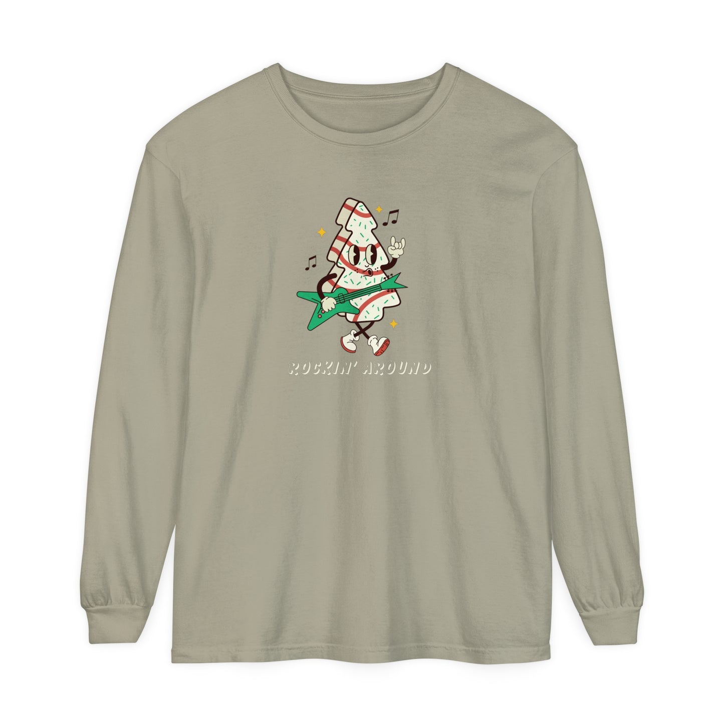 Rockin' Around the Christmas Tree Comfort Colors Long Sleeve T-Shirt
