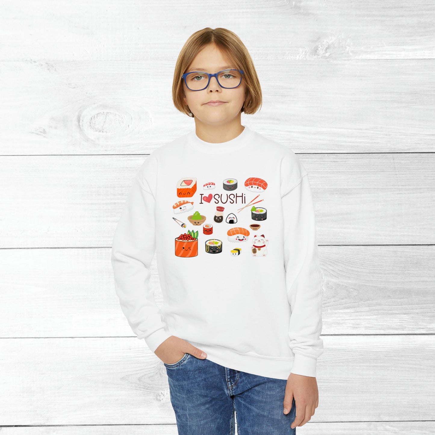 I love sushi youth sweater