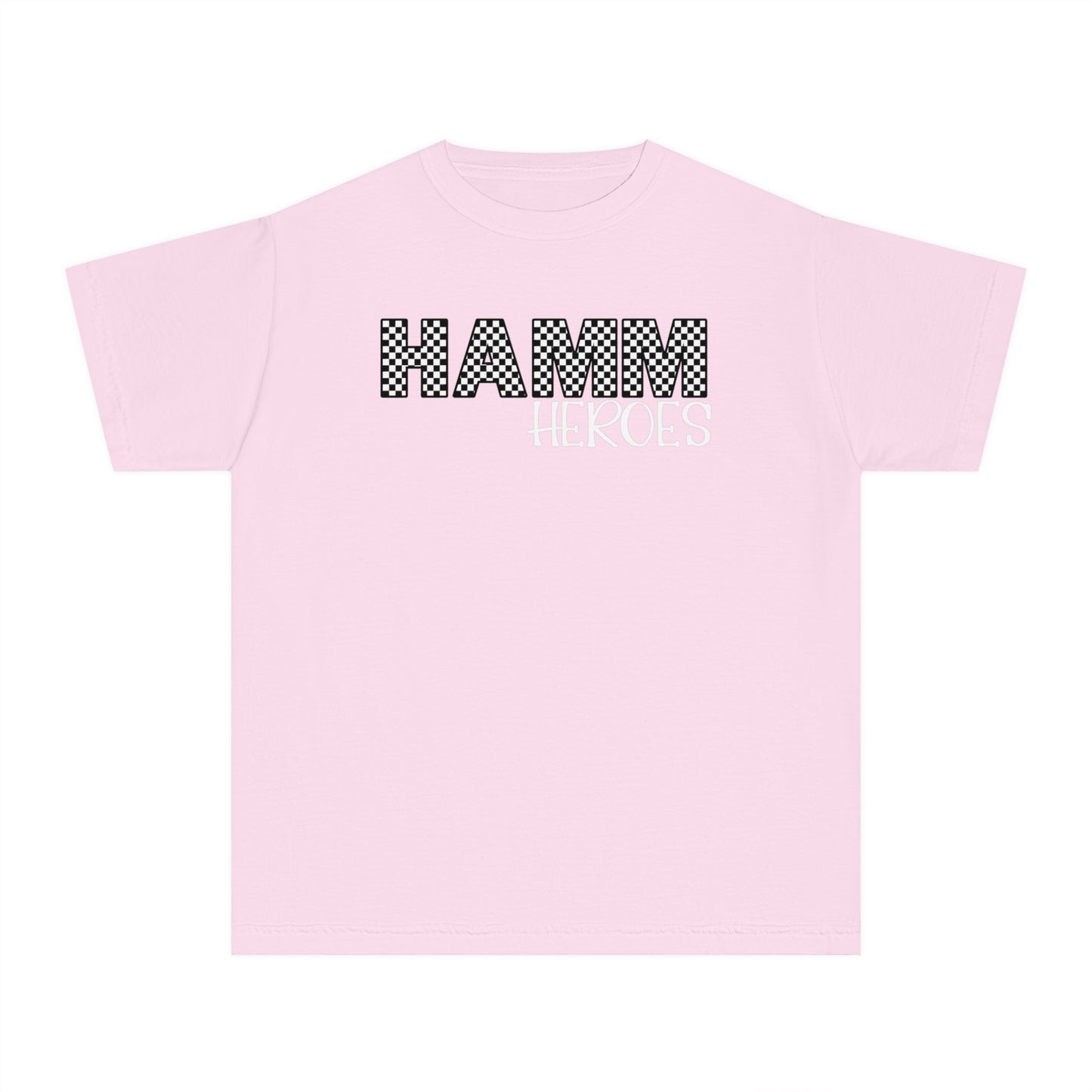 HAMM Checkered Youth Comfort Colors T . White Text