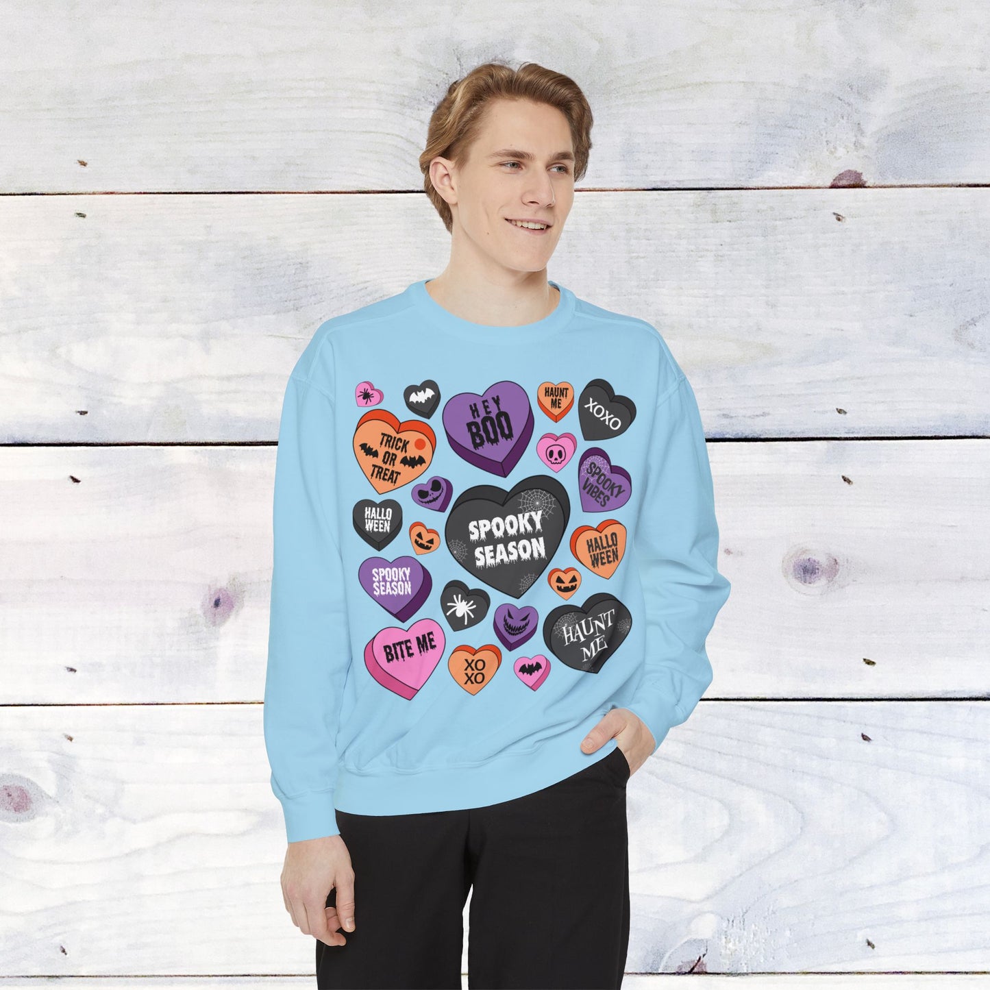 Halloween Conversation Hearts - Comfort Colors Sweater