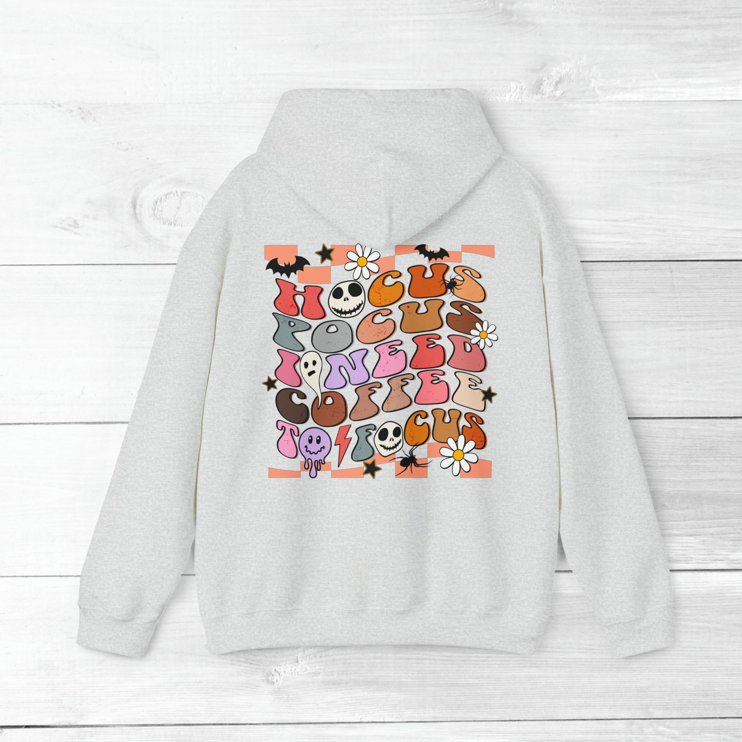 Halloween Coffee Hoodie - Hocus Pocus I need Coffee to Focus Back