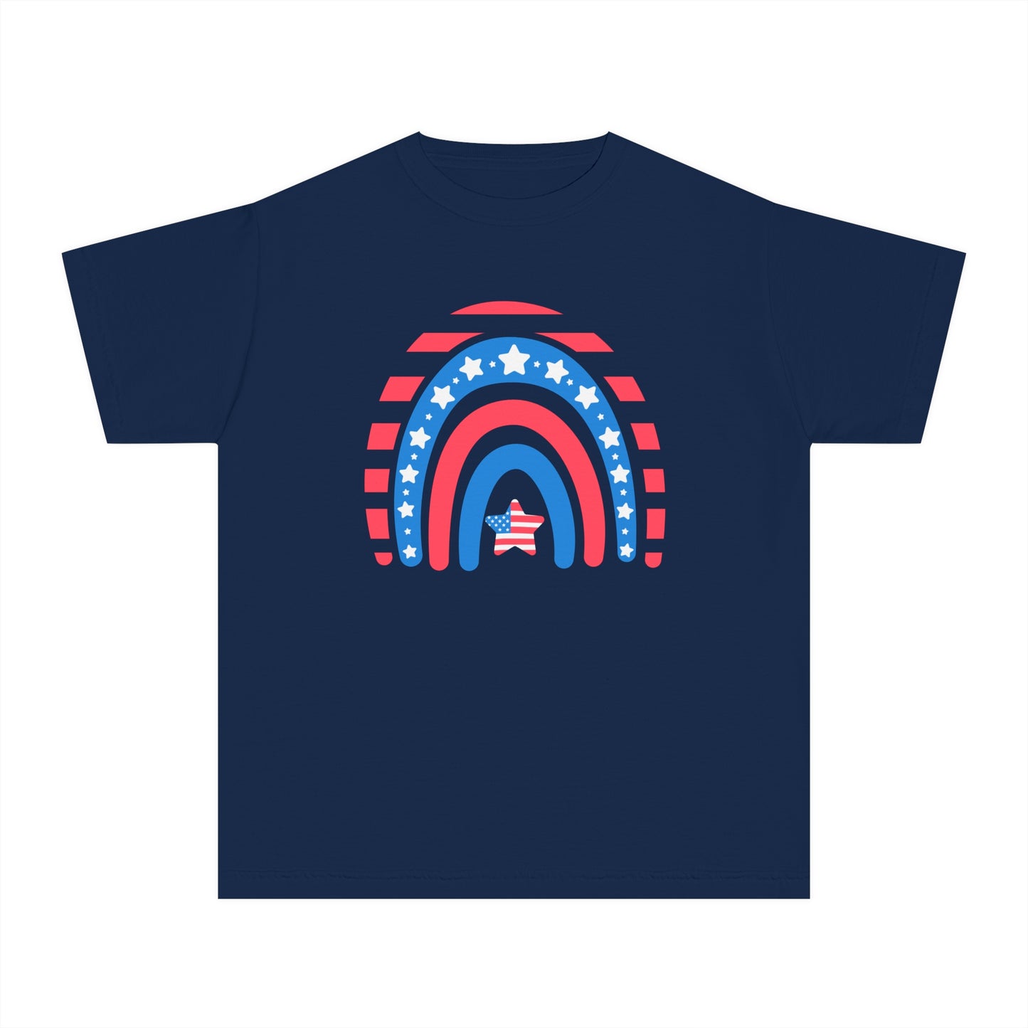 Stars & Stripes Rainbow Comfort Colors Youth Tee