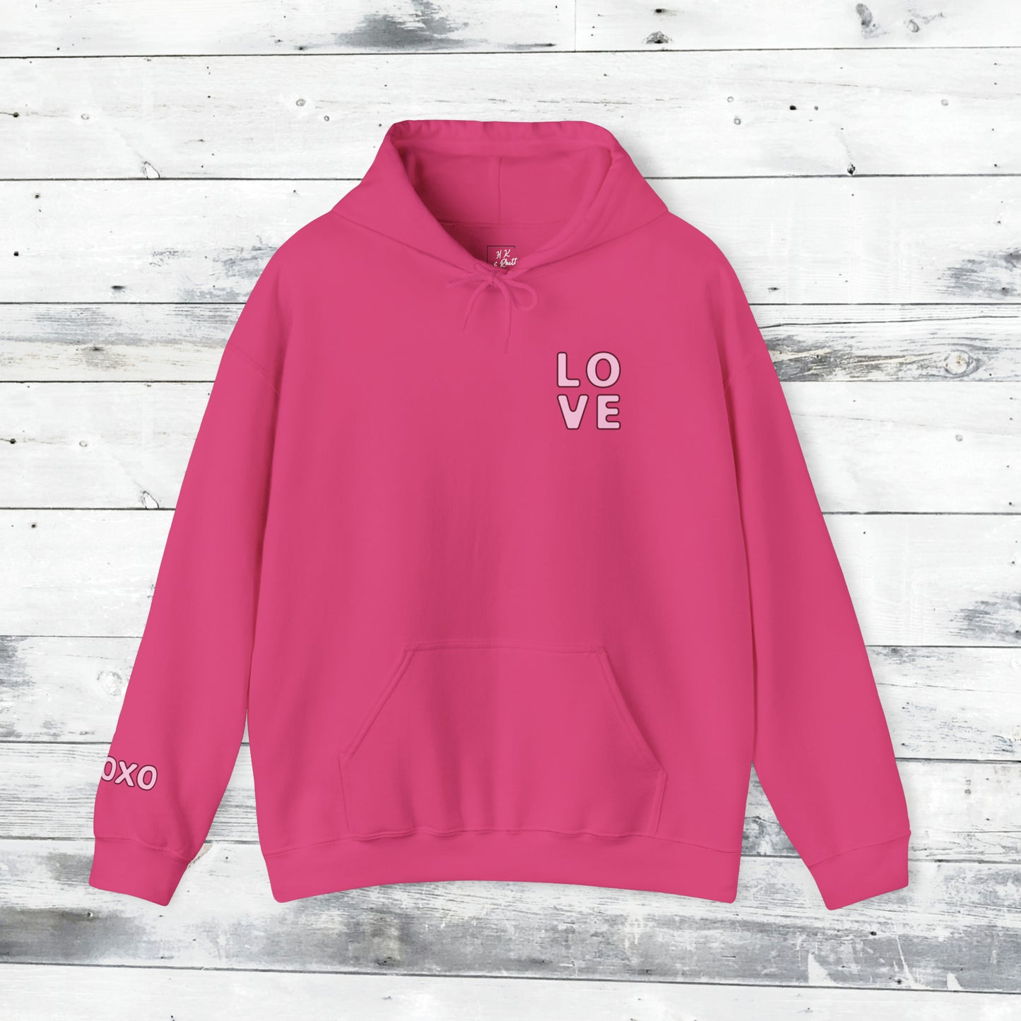 Valentines LOVE Hoodie - XOXO right cuff