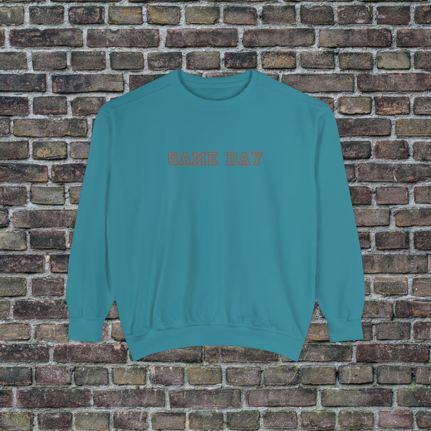 Game Day Comfort Colors Sweater - Brown Text