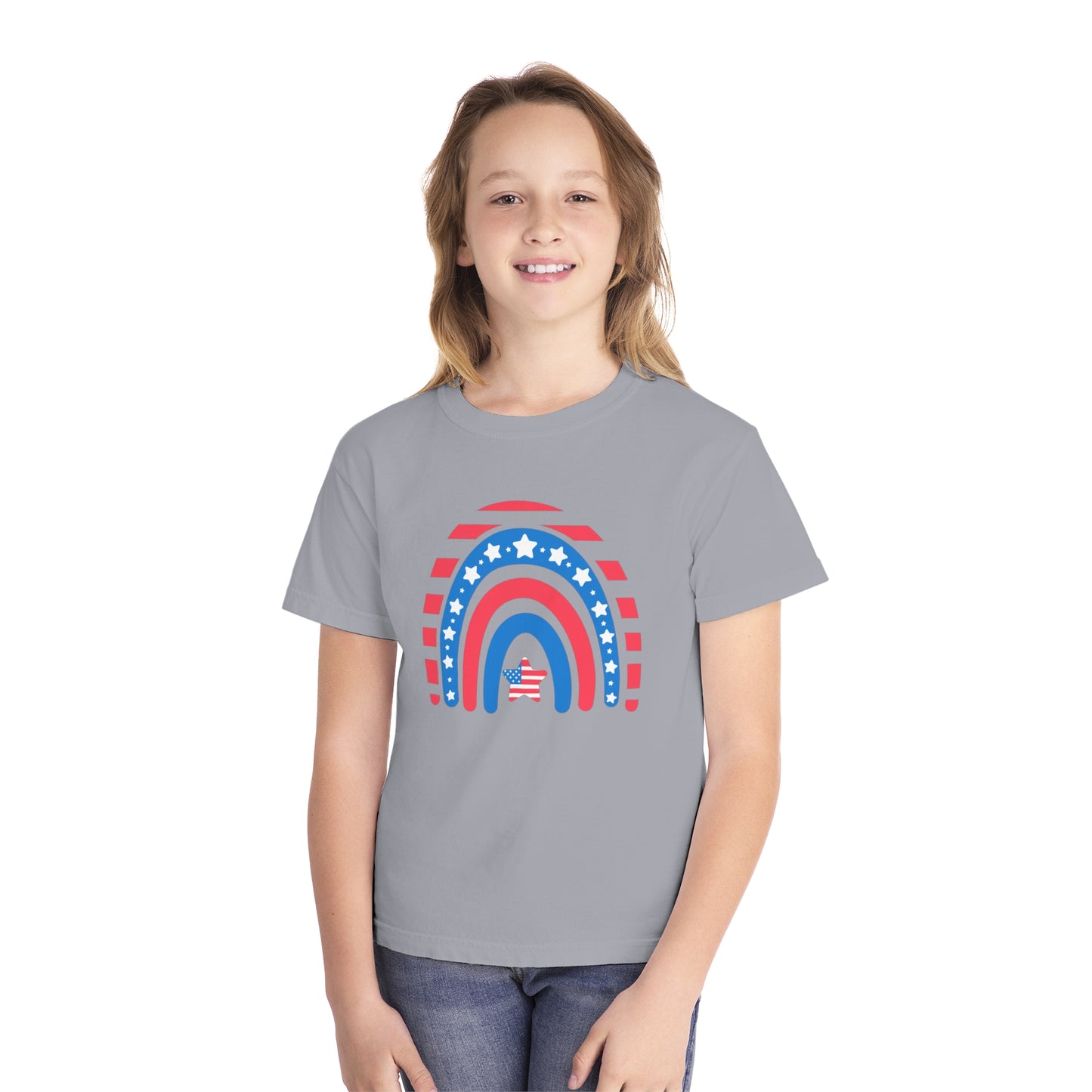 Stars & Stripes Rainbow Comfort Colors Youth Tee