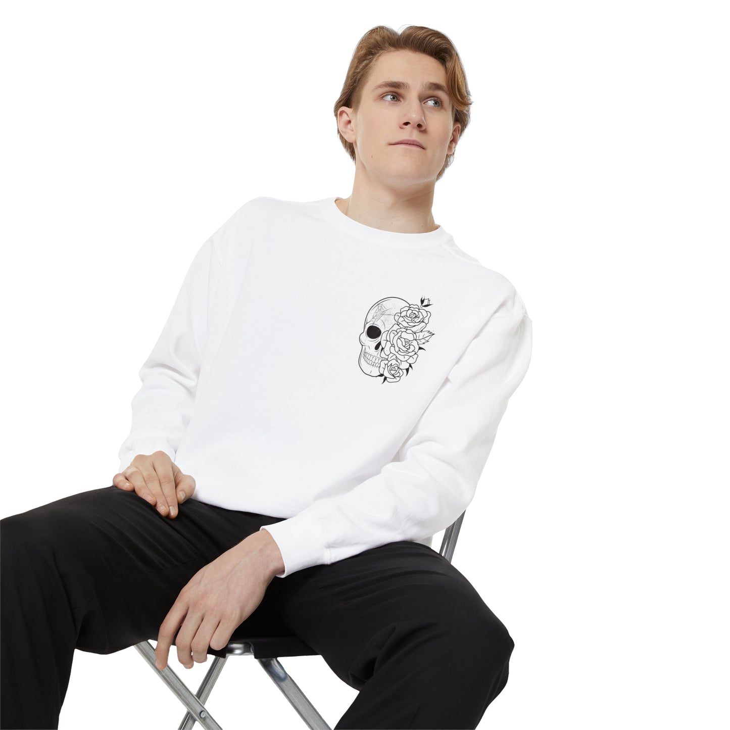 Skull Front, Vastly Overrated Back - Comfort Colors Pullover - Multi Color Options