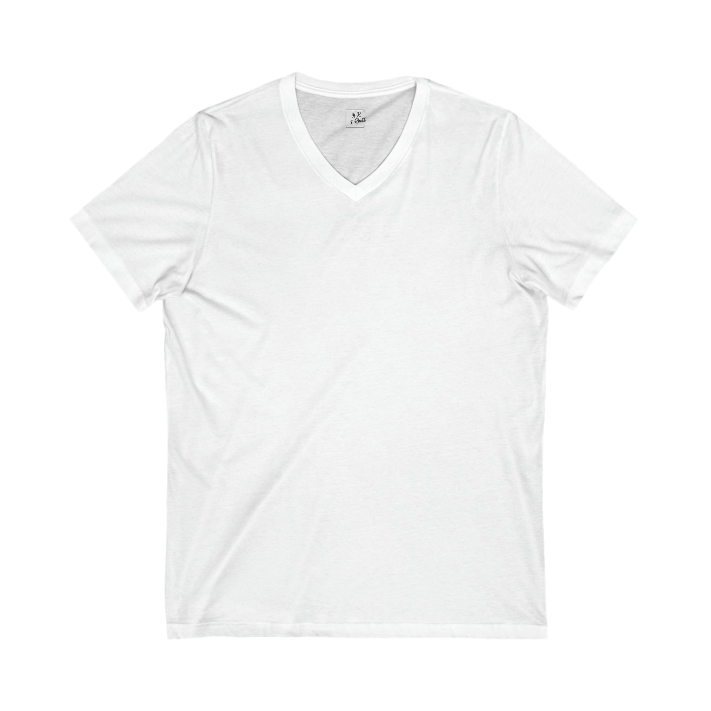 White Mama Checkered V Neck