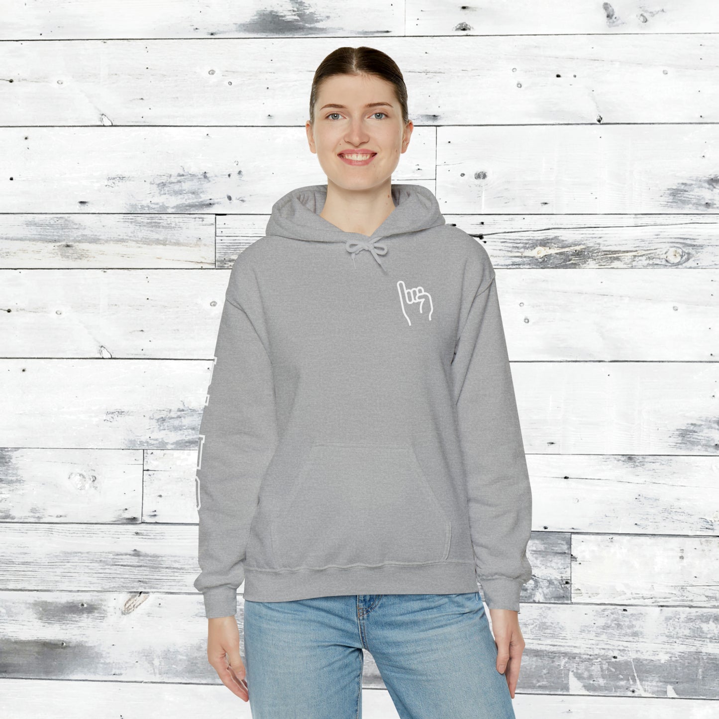 Jackets Stinger Hoodie Front - JFND Sleeve - Old School R back