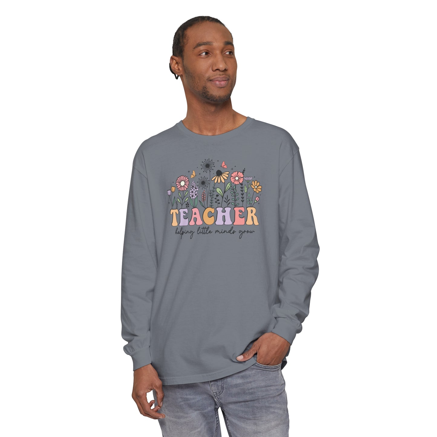 Teacher Long Sleeve Comfort Colors T-Shirt