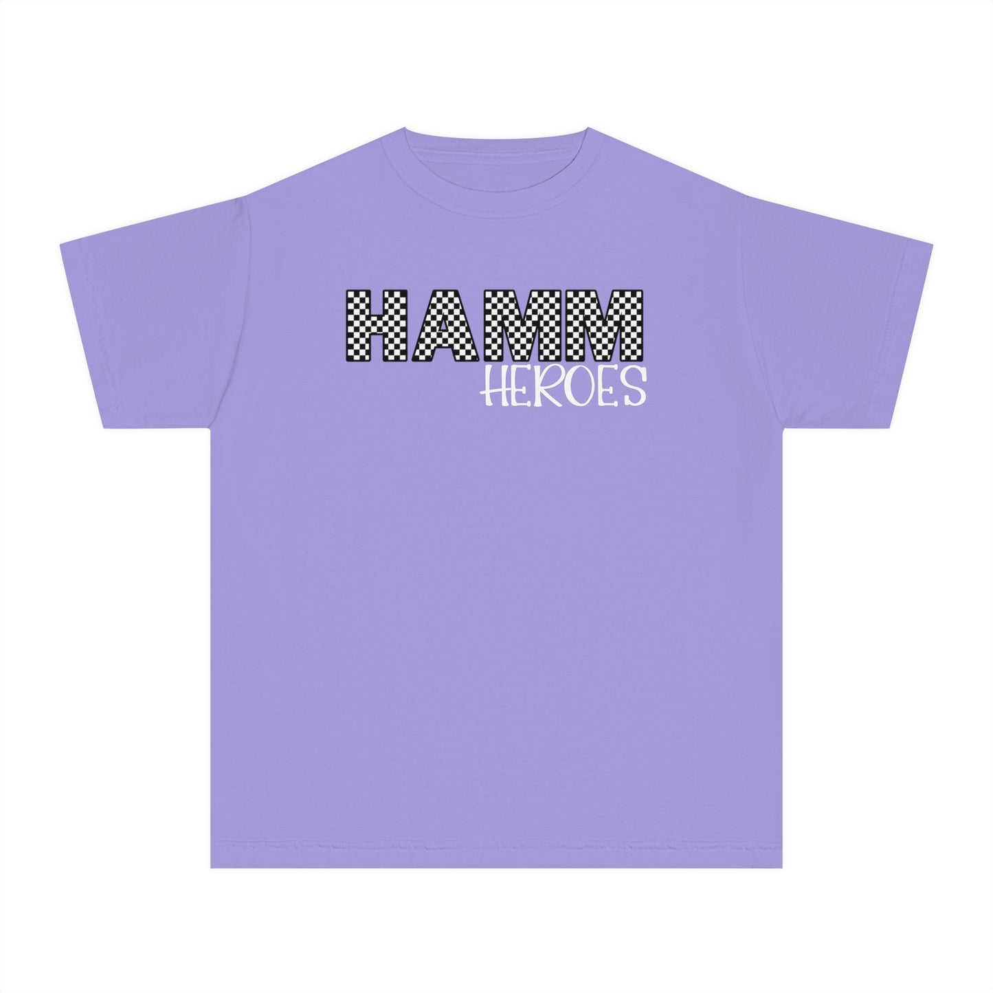 HAMM Checkered Youth Comfort Colors T . White Text