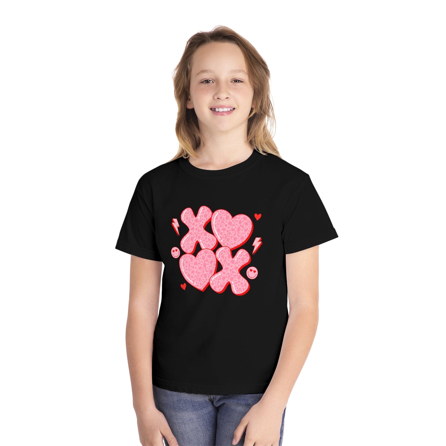 XOXO Cheetah Youth Comfort Colors Tee