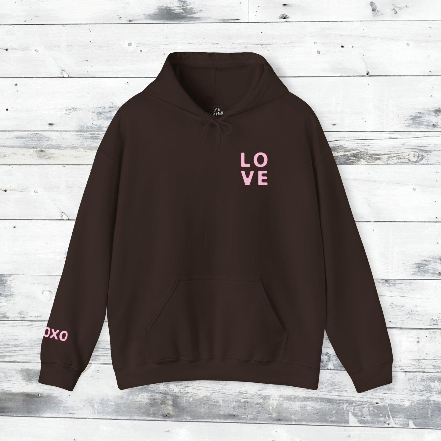 Valentines LOVE Hoodie - XOXO right cuff