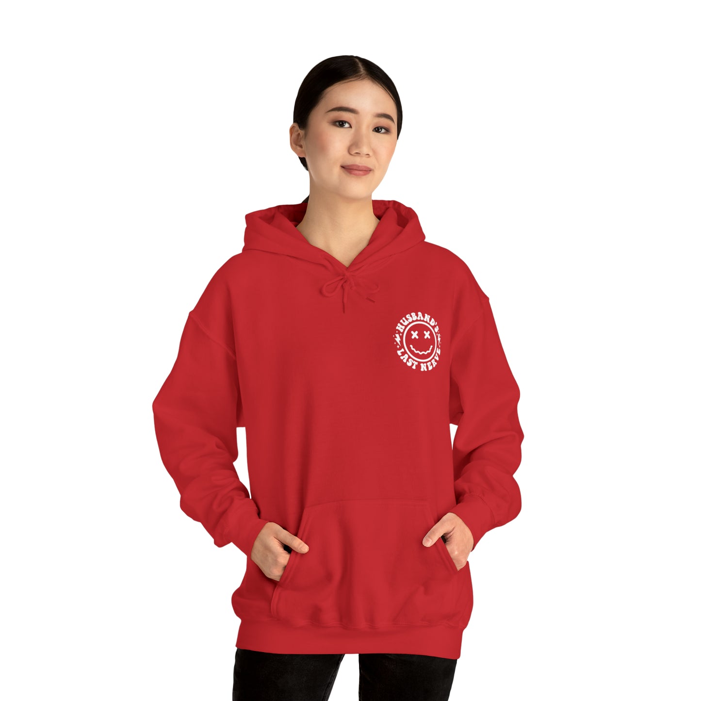 Husband's Last Nerve Hoodie - White Text