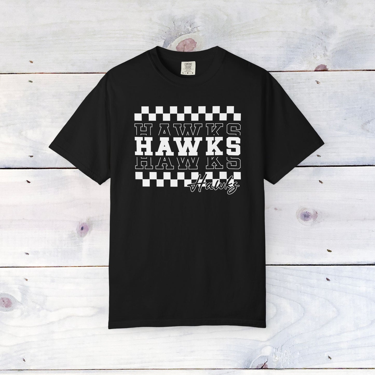 Hawks Check Comfort Colors Unisex Tee