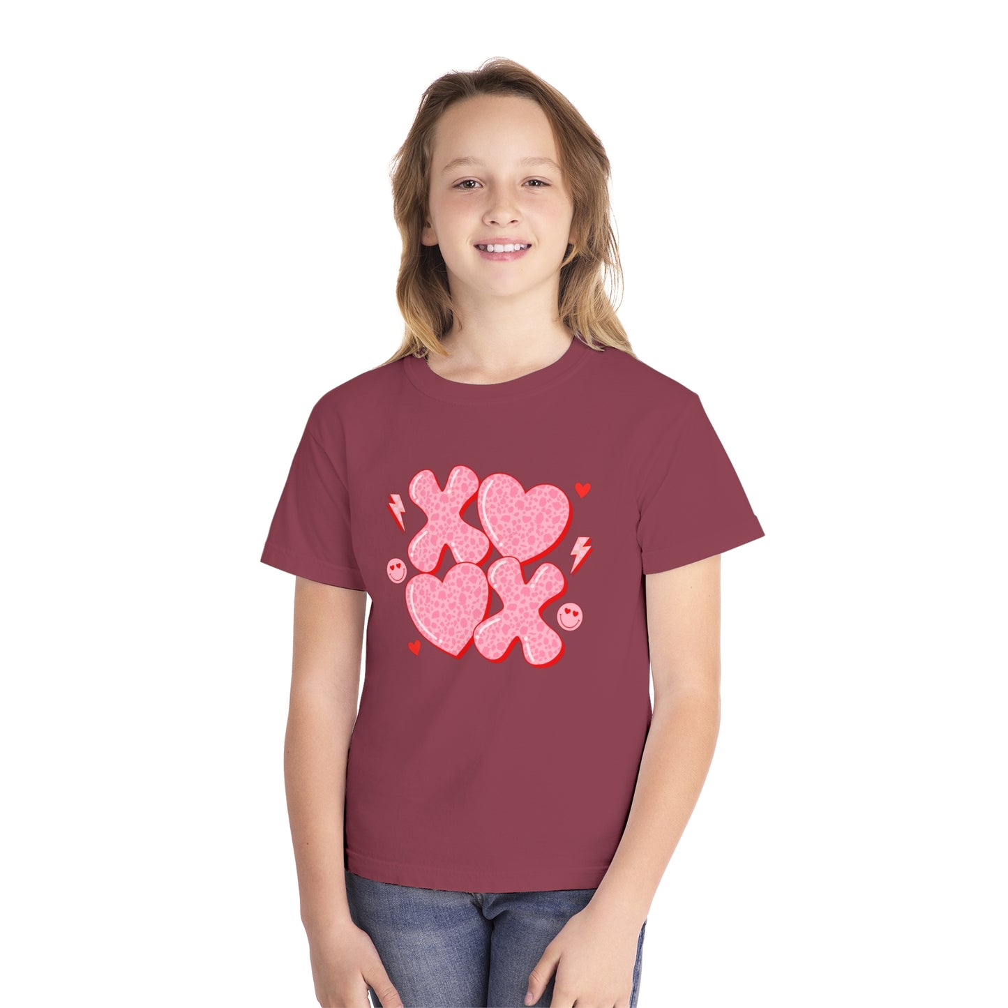XOXO Cheetah Youth Comfort Colors Tee