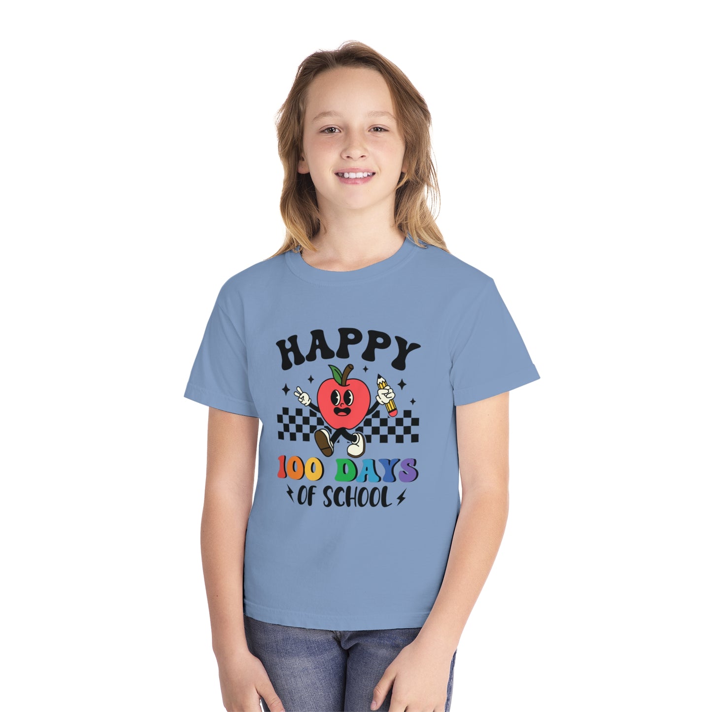 Youth Happy 100 Days Comfort Colors Tee