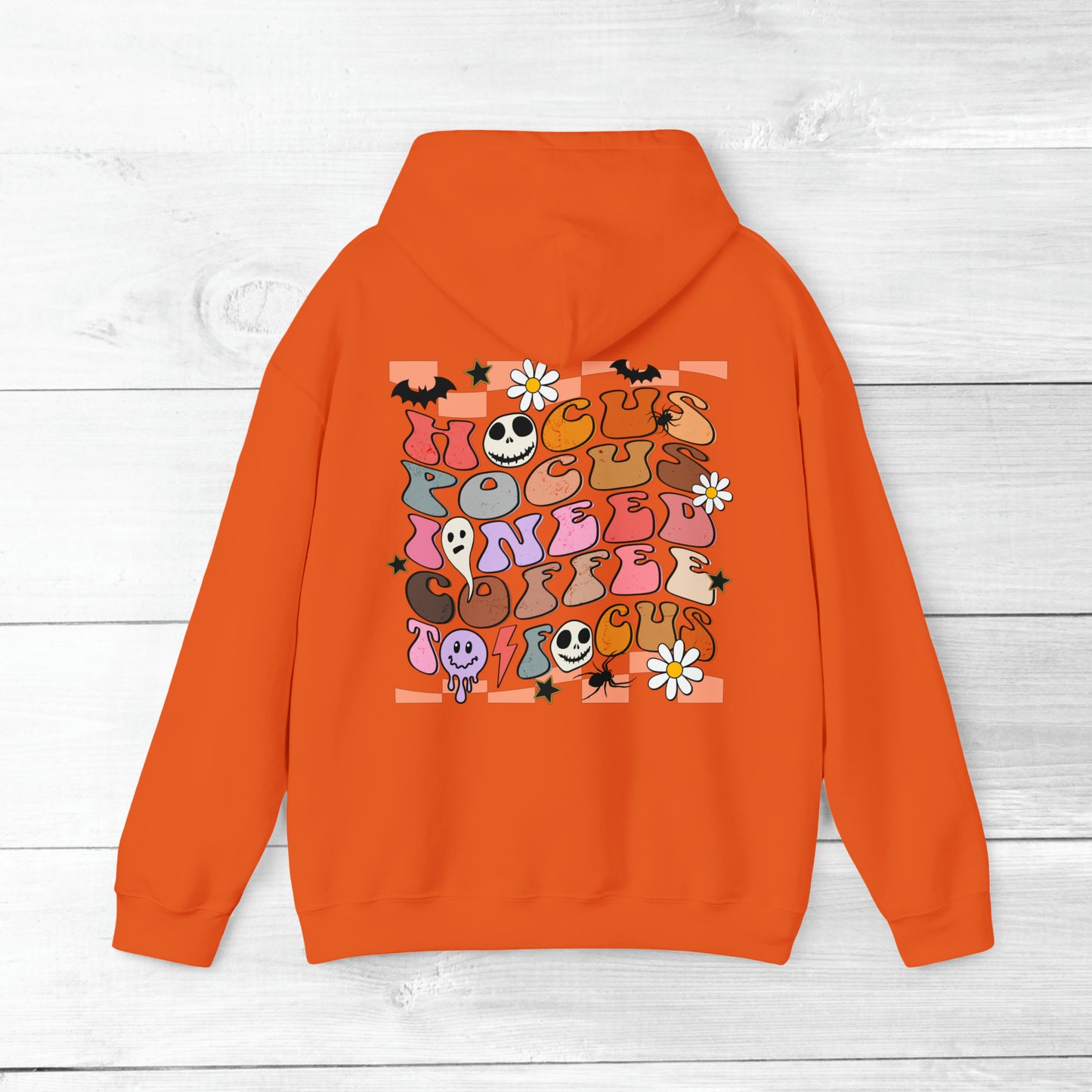 Halloween Coffee Hoodie - Hocus Pocus I need Coffee to Focus Back