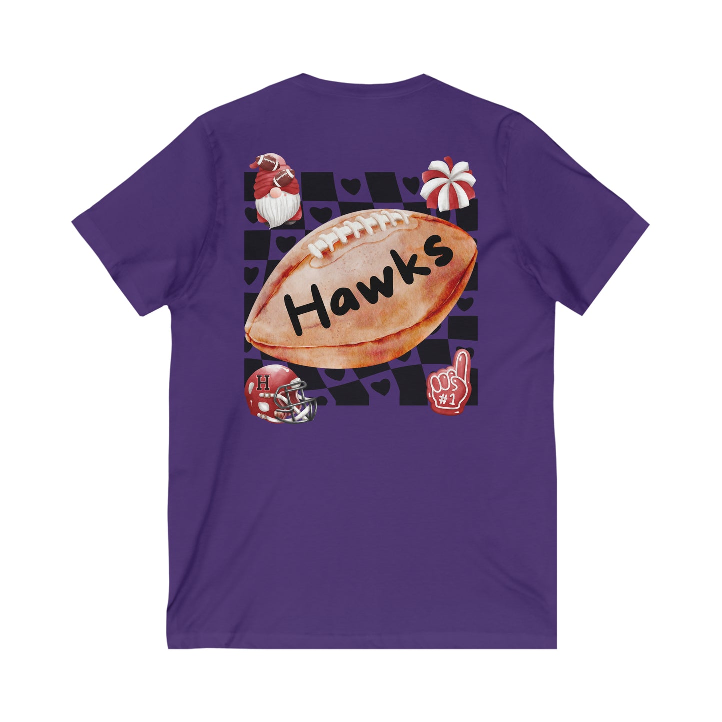 Fun Heath Hawks V Neck Tee