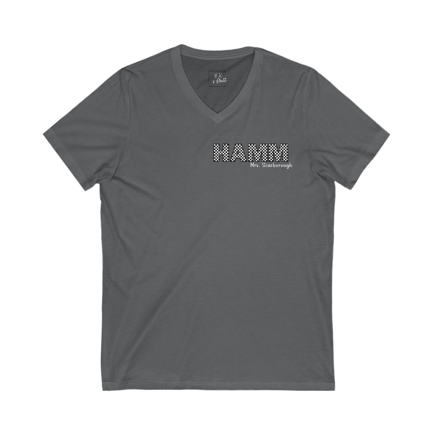 Personalized Fourth Grade Hamm Teacher V-Neck Tee