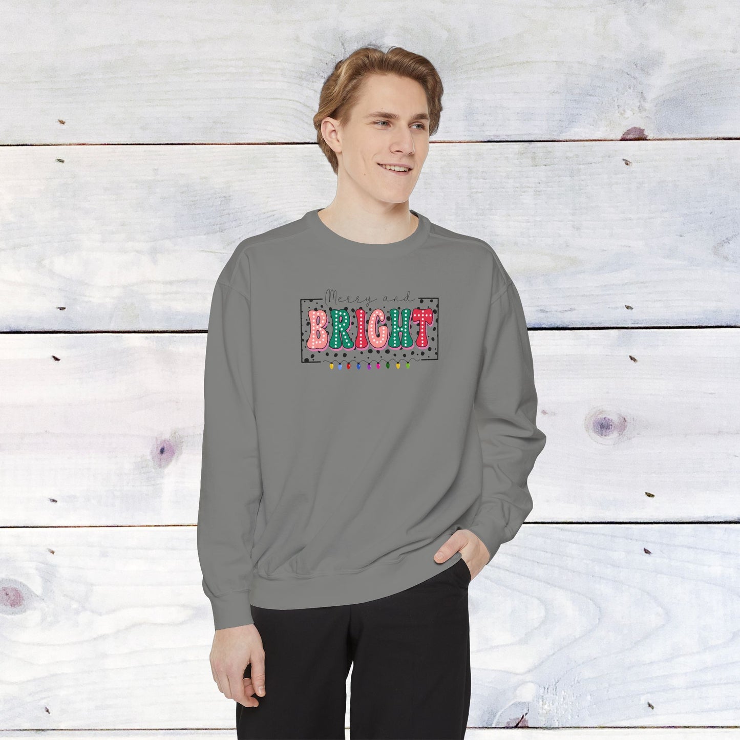 Merry & Bright Comfort Colors Sweater