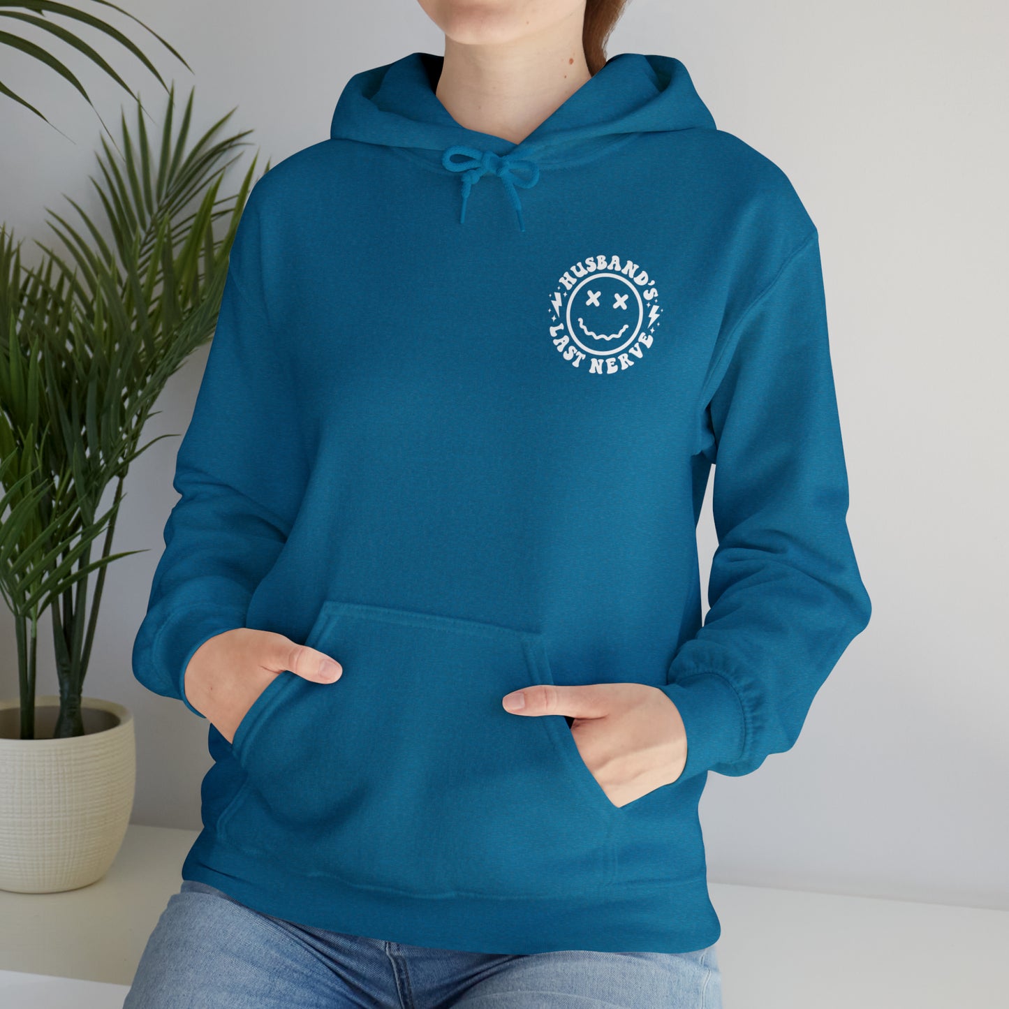 Husband's Last Nerve Hoodie - White Text