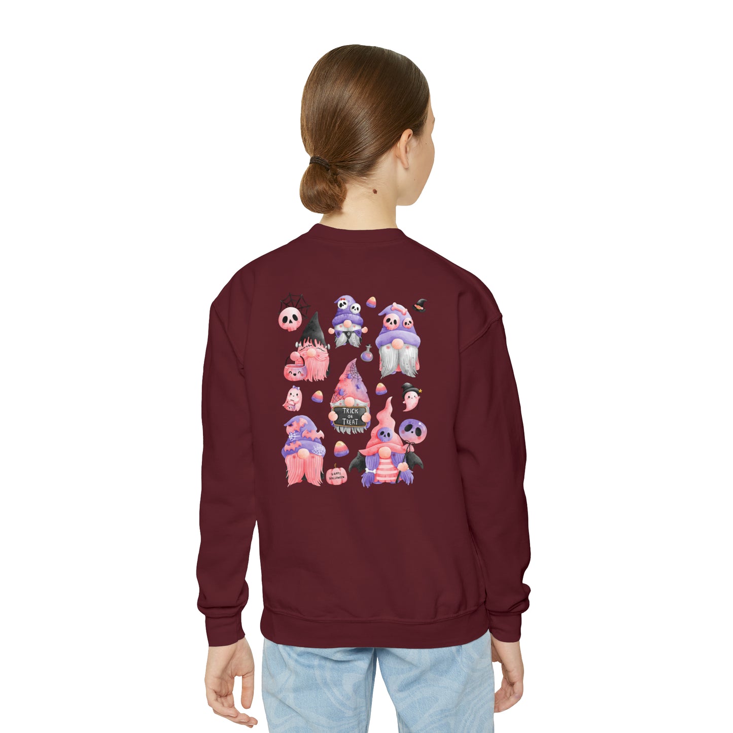 Girls Youth Halloween Gnome Sweater 2