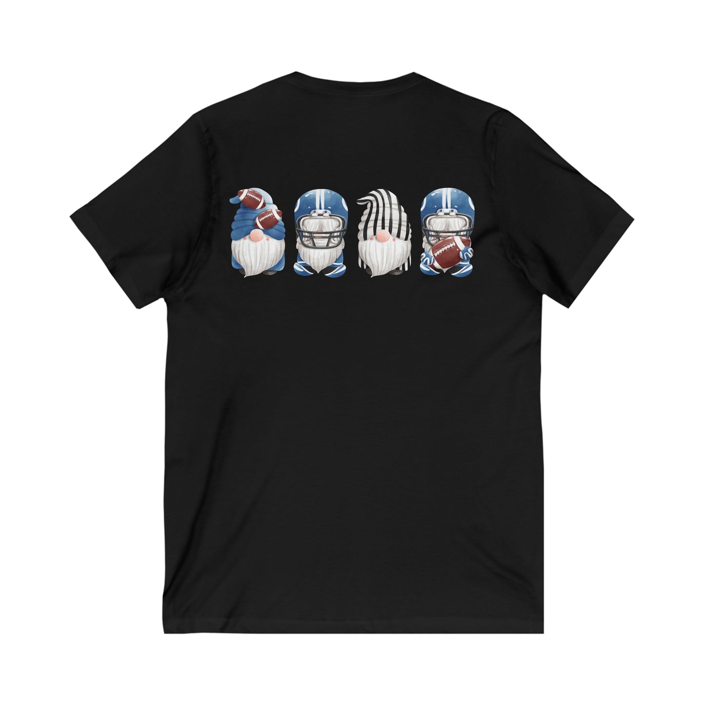 Gnome Blue Football V-Neck Unisex T-Shirt