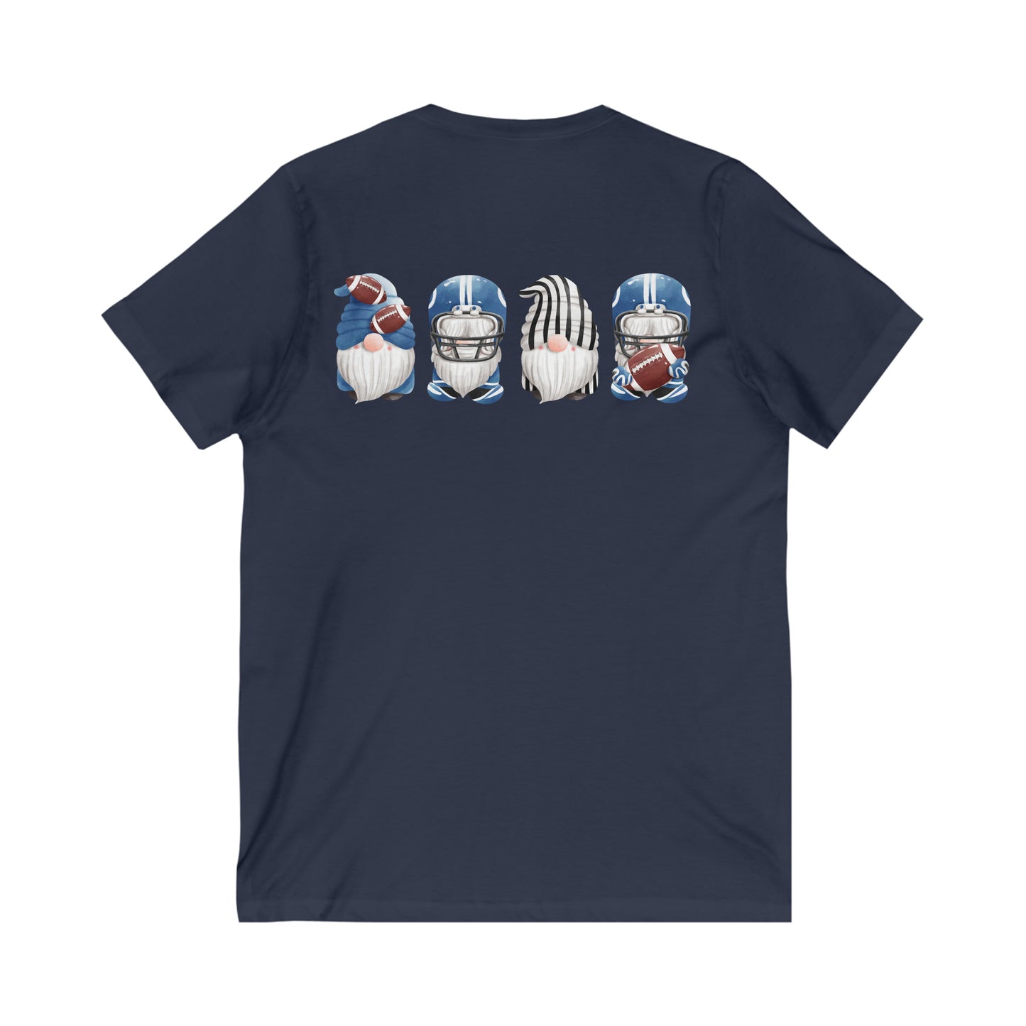Gnome Blue Football V-Neck Unisex T-Shirt