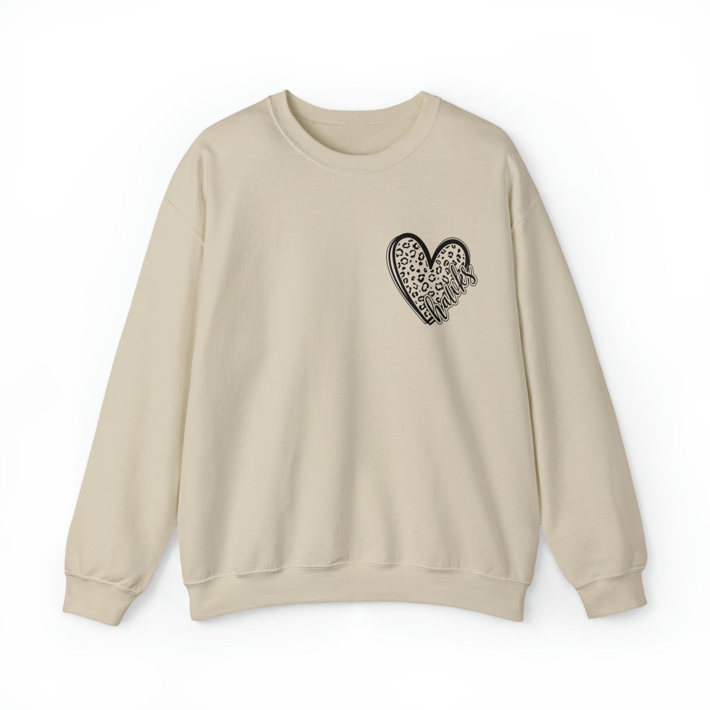 Hawks Heart Front, Glitz Cheer Mom back - Sweater