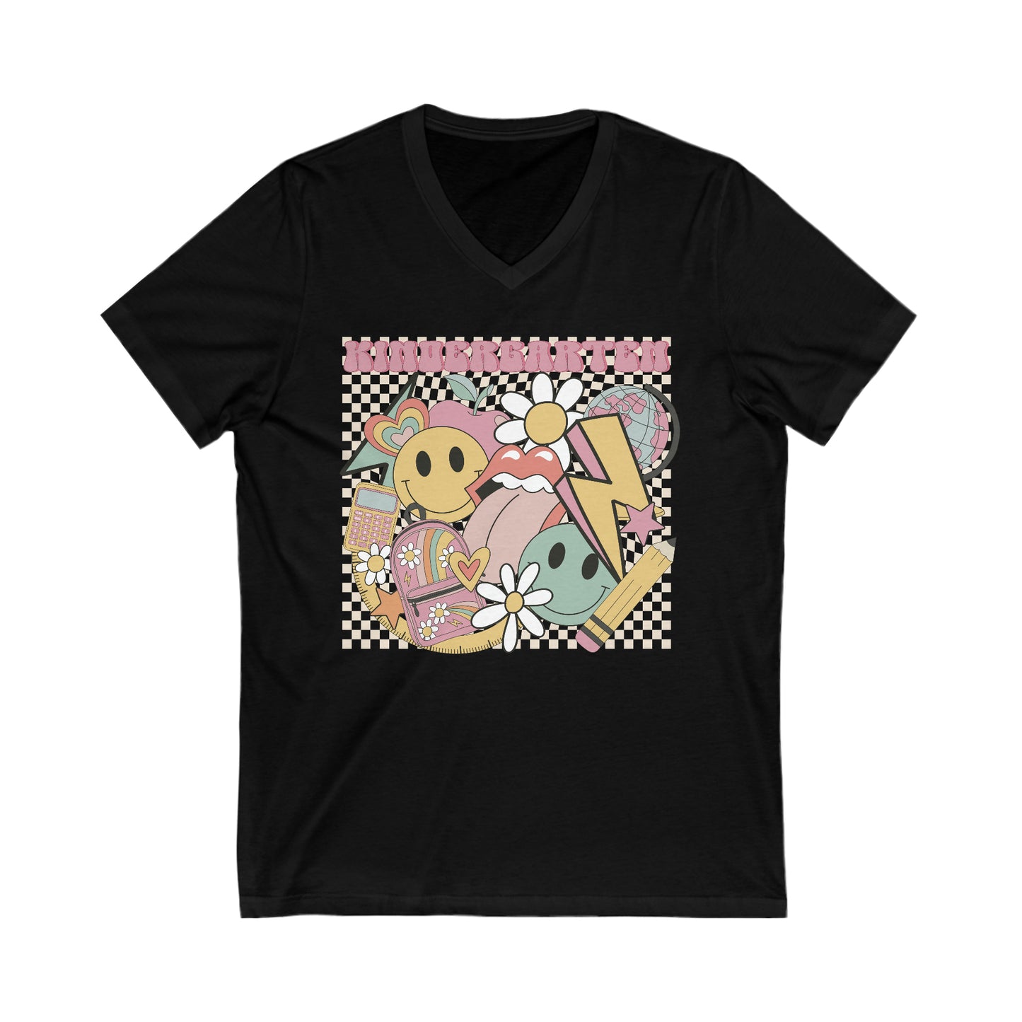 Kinder Teacher Unisex V-Neck Tee