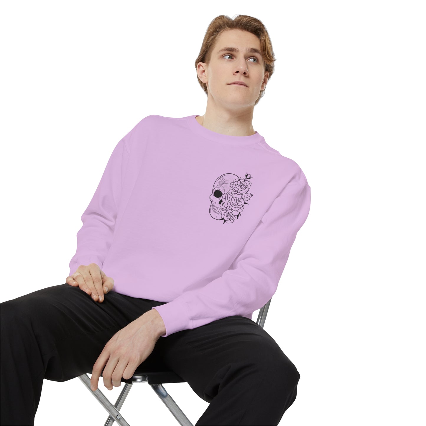 Skull Front, Vastly Overrated Back - Comfort Colors Pullover - Multi Color Options