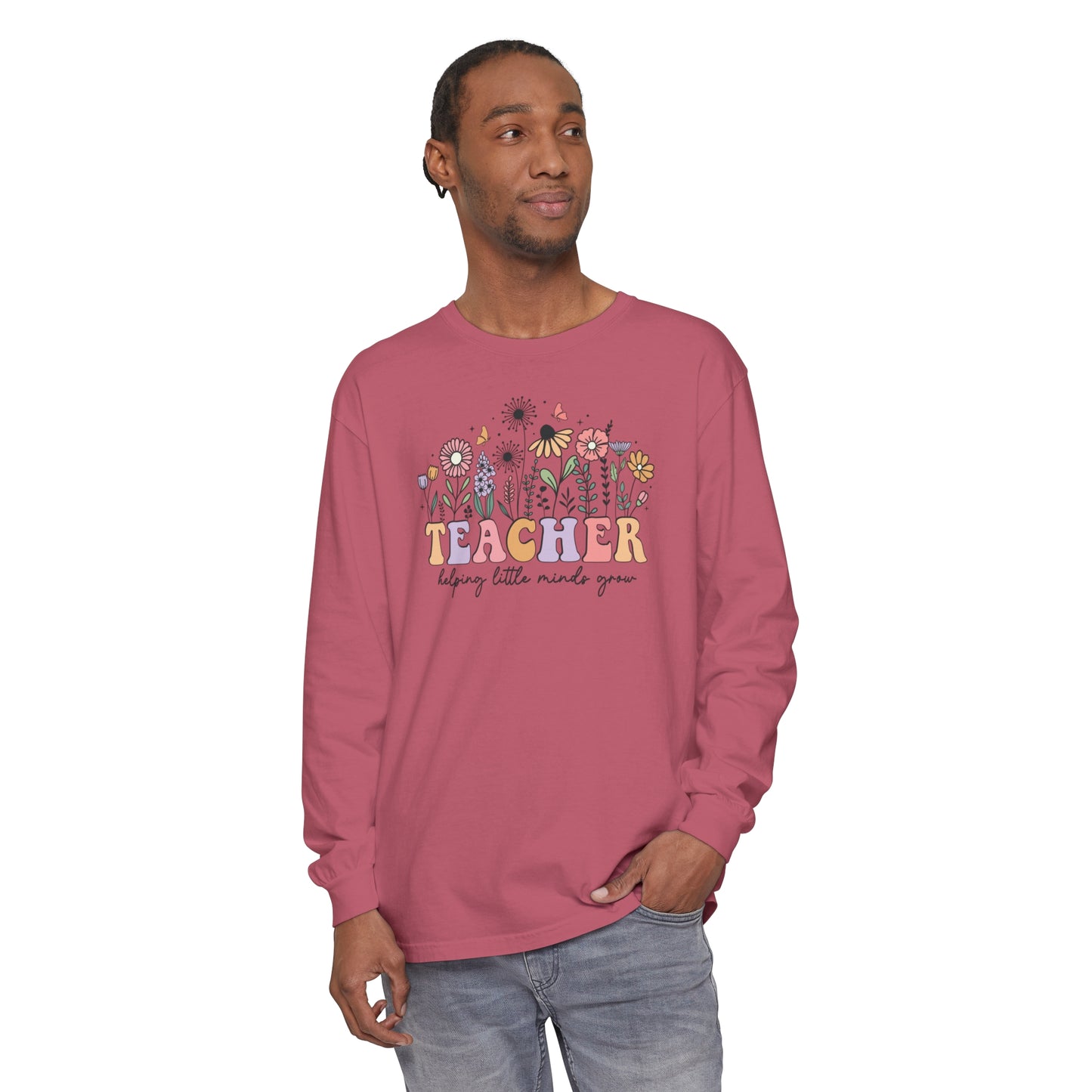 Teacher Long Sleeve Comfort Colors T-Shirt