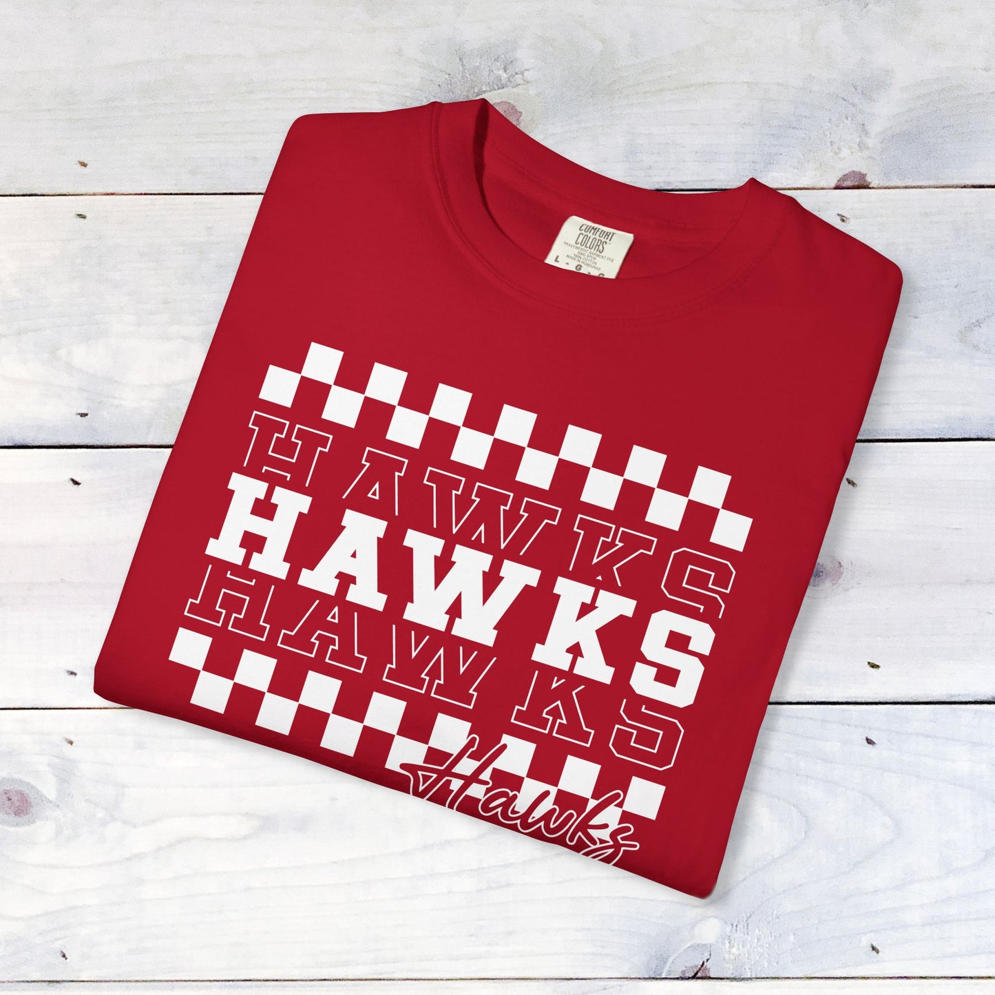 Hawks Check Comfort Colors Unisex Tee