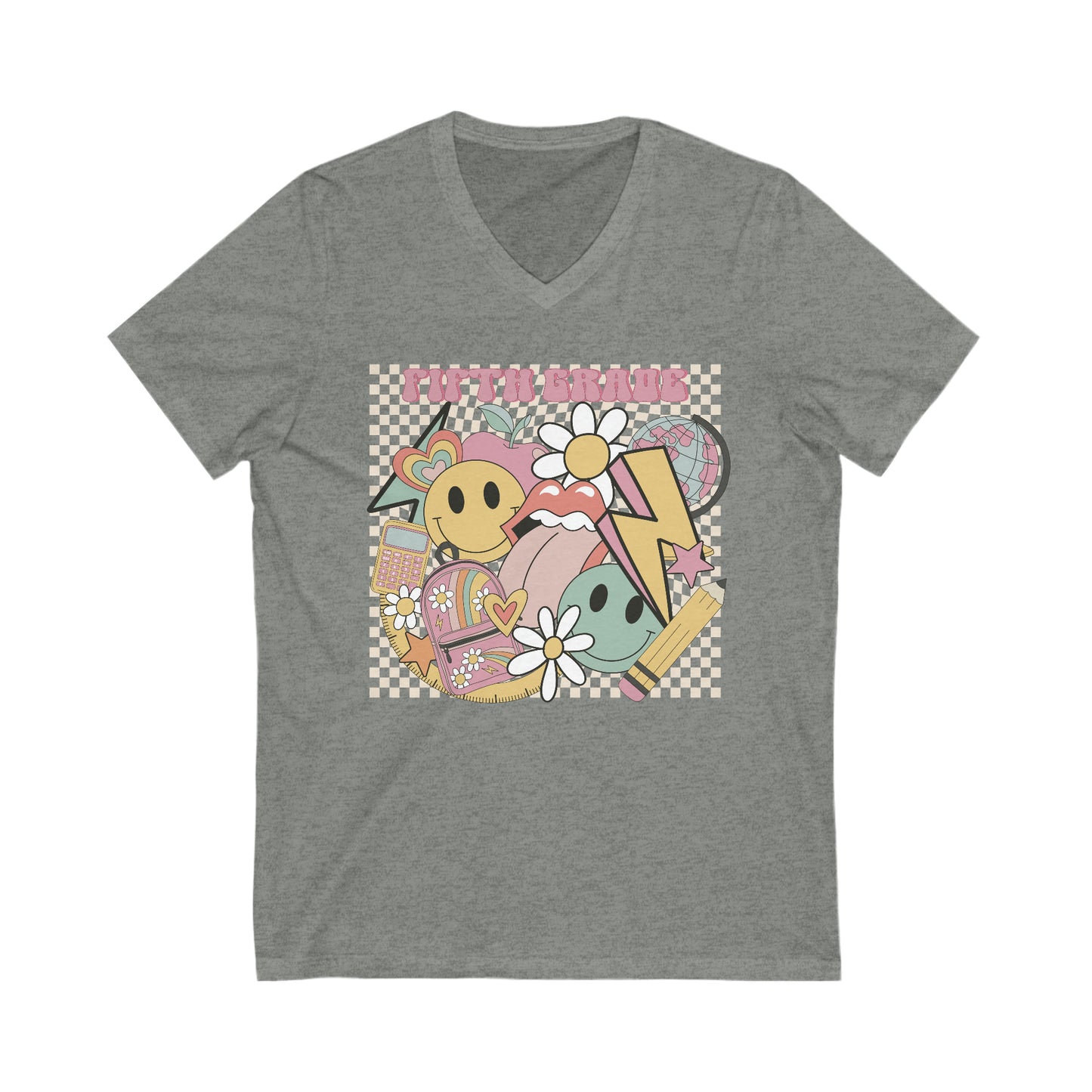 Fifth Grade Fun Teacher Unisex V-Neck Tee