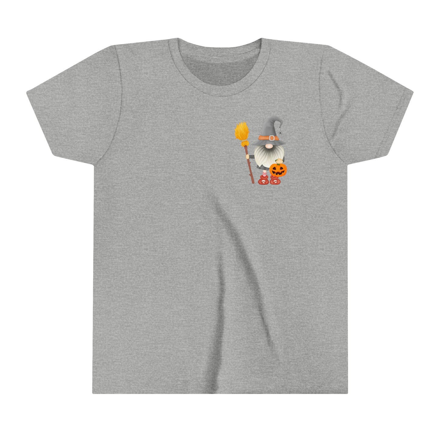 Witch Gnome - with Pumpkin Trick or Treat Pale - Youth Short Sleeve Tee