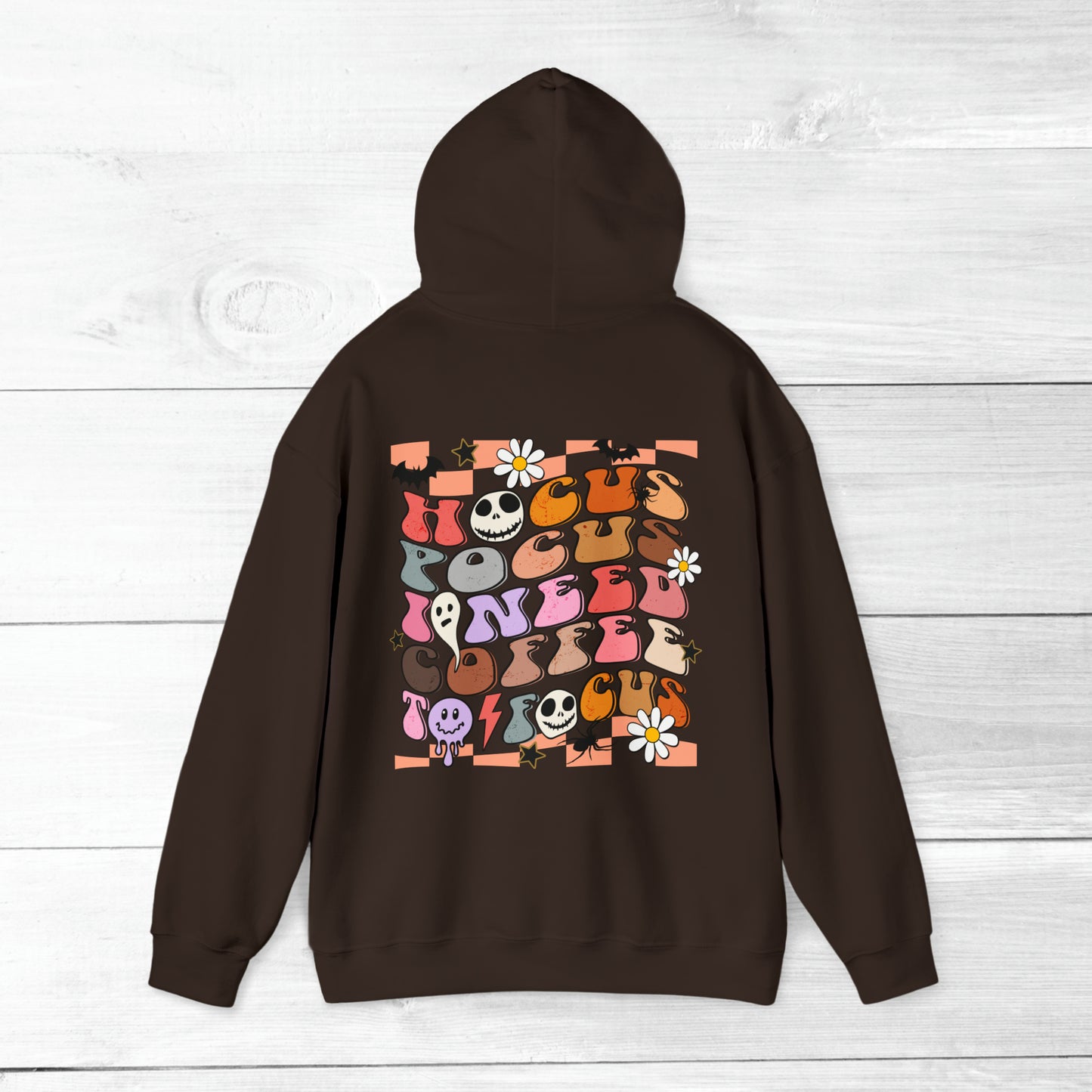 Halloween Coffee Hoodie - Hocus Pocus I need Coffee to Focus Back