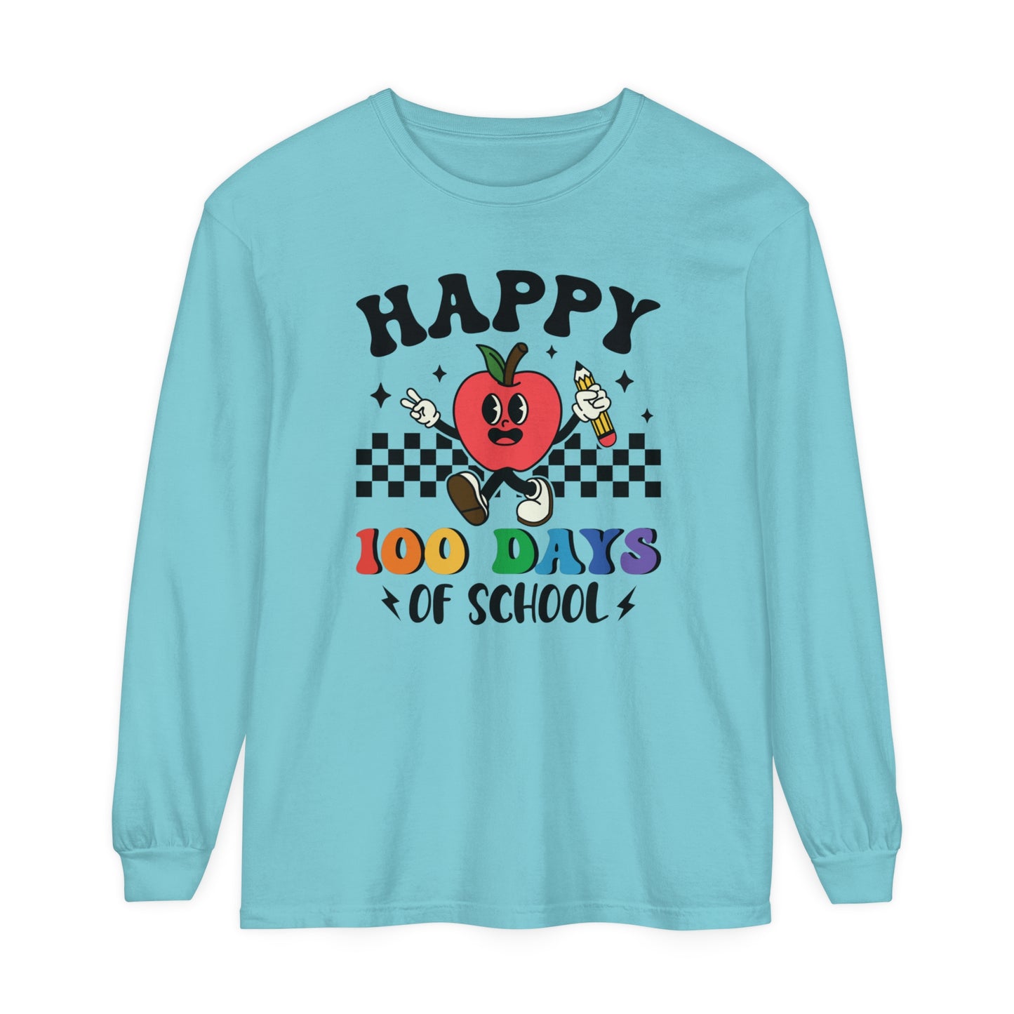Happy 100 Days Comfort Colors Long Sleeve T-Shirt